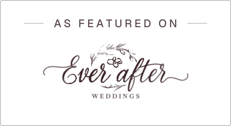 As featured on Ever After Weddings — Horizontal, Single colour